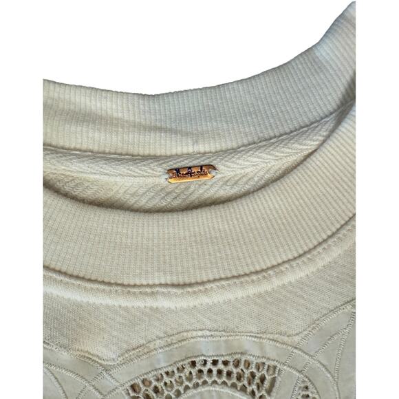 Free People Prairie Sweatshirt 🌾 NWOT | Size M | Ivory Cream Cozy Slouchy Fit - Picture 8 of 9